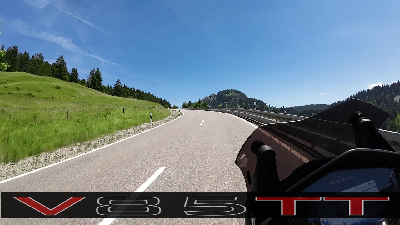 Motorradtour West- / Oberallgäu: Riedbergpass, Oberjochpass mit der Moto Guzzi V85 TT