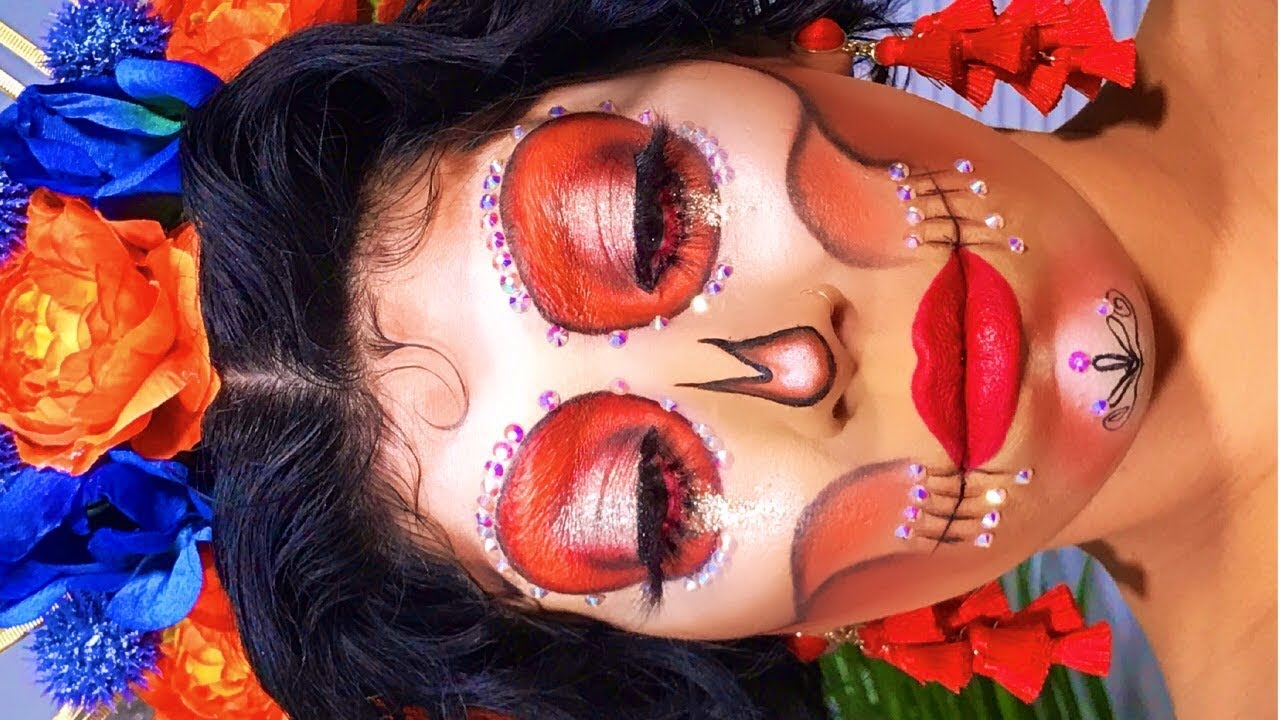 Catrina Makeup! Maquillaje para disfraz Fácil! Diamond Sugar Skull! Día De Los Muertos