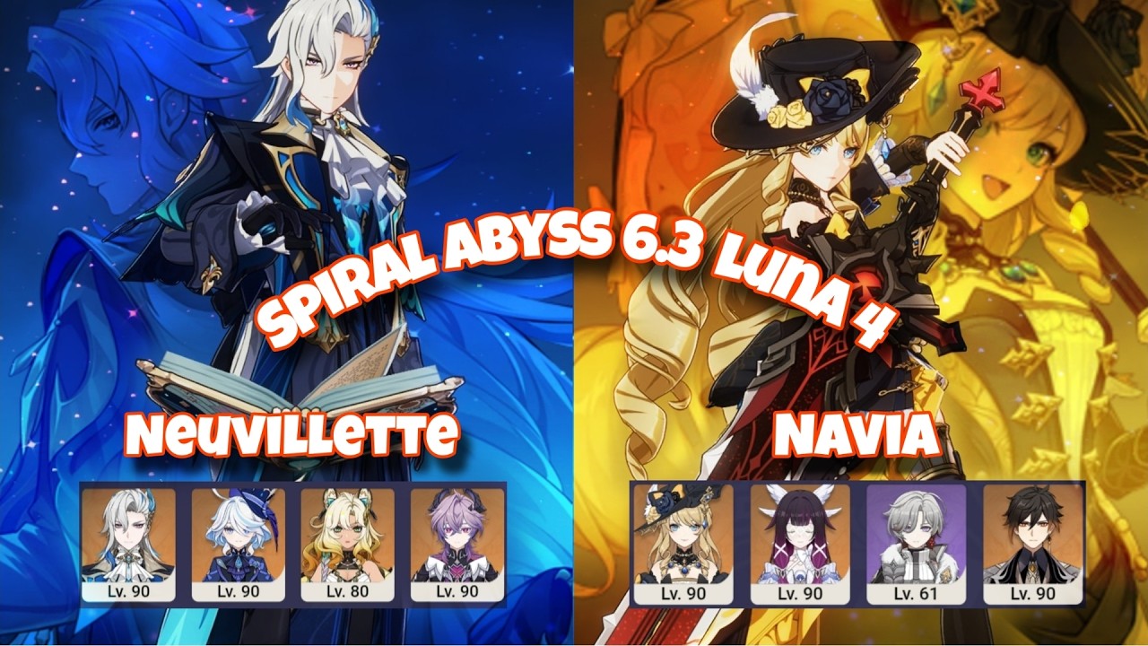 C1 Neuvillette & C0 Navia ! | spiral abyss 6.3 clear | luna 4 | genshin impact