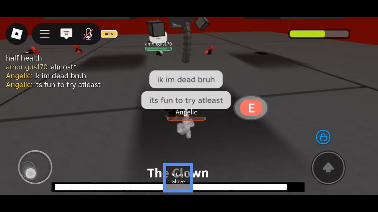 Trying to beat the clown boss phase 3 in slap battles but bad with @Among-us170