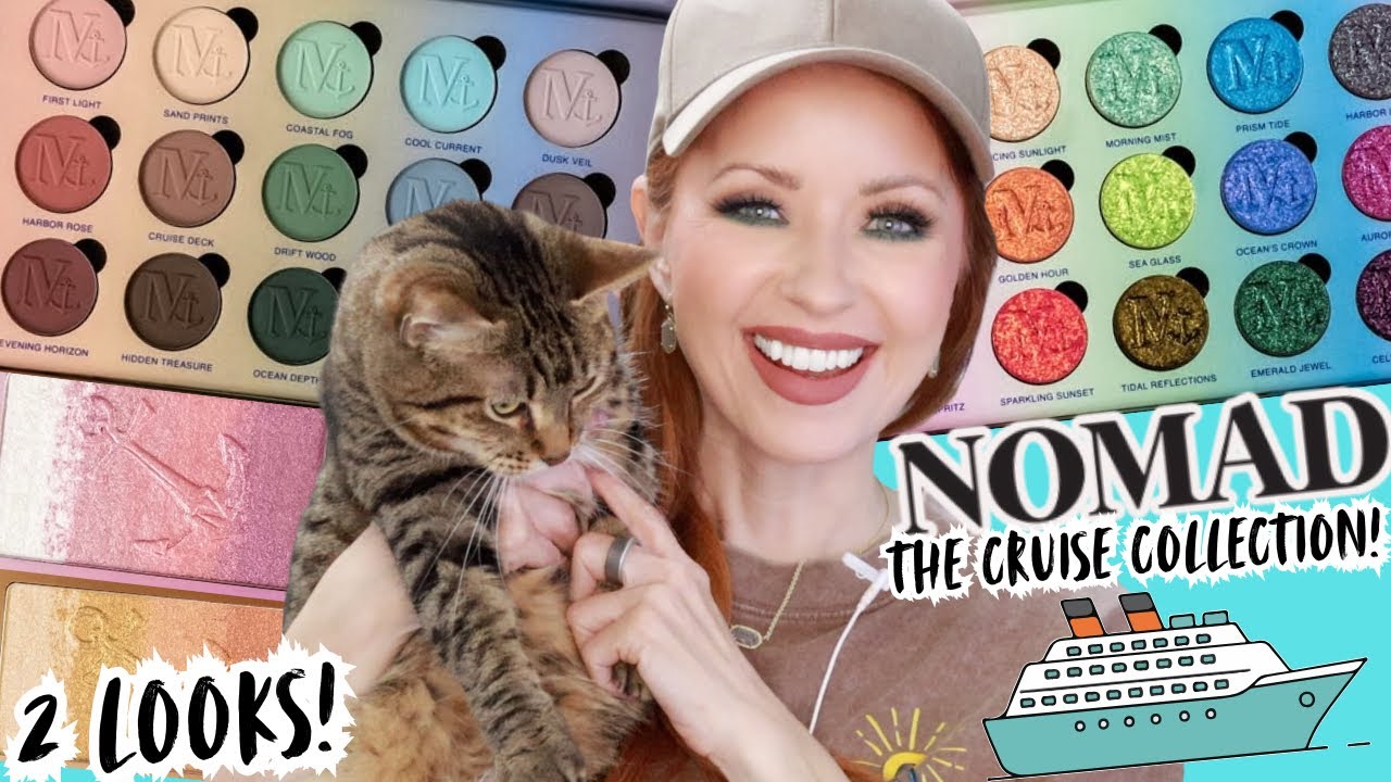 NEW NOMAD COSMETICS CRUISE COLLECTION REVIEW + 2 LOOK TUTORIAL