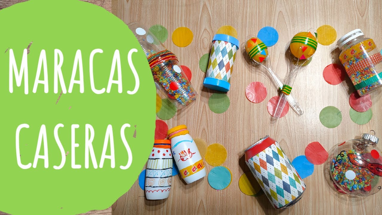 MARACAS CASERAS.MANUALIDAD DE CARNAVAL.