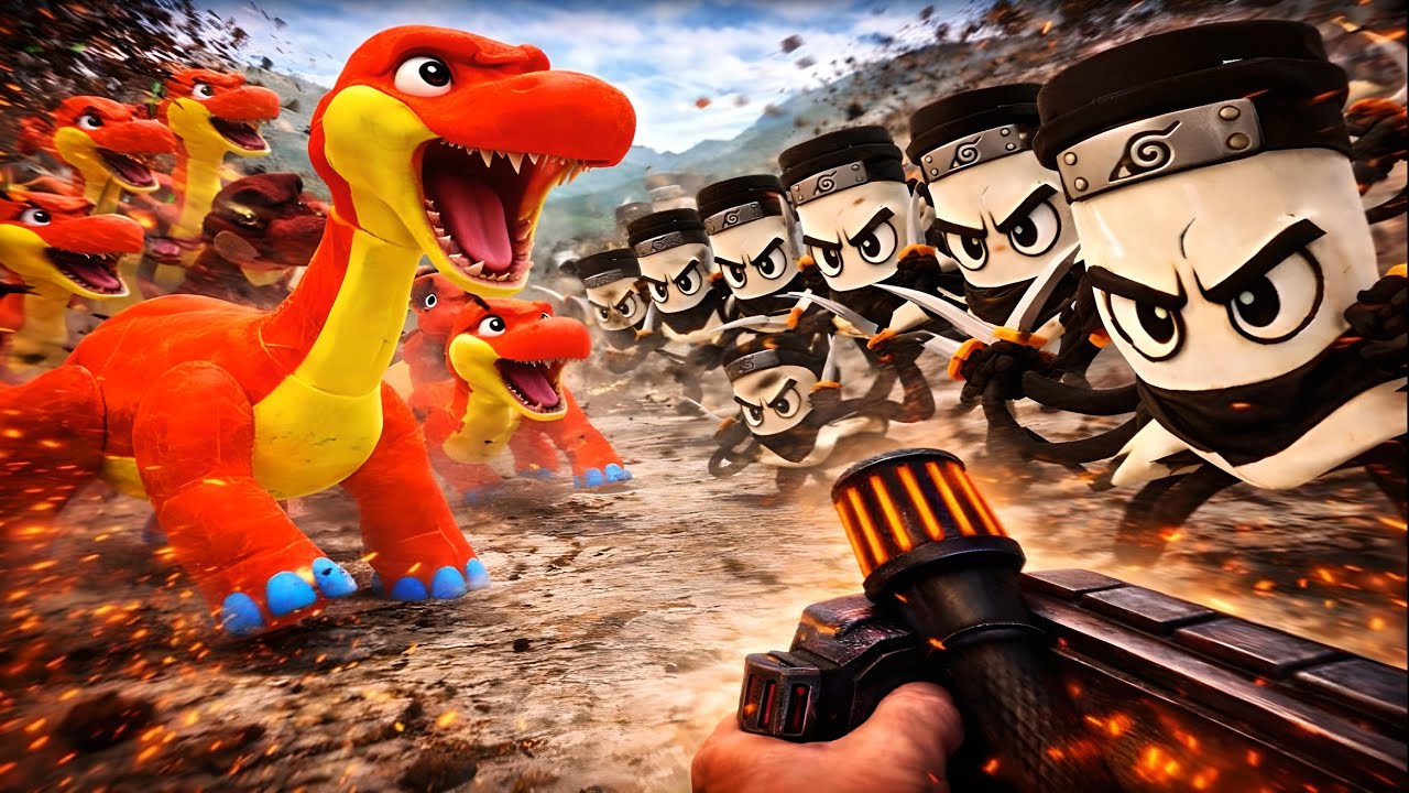 GIANT MONSTERS vs ARMY CLONES in GMod! (INSANE CHAOS)