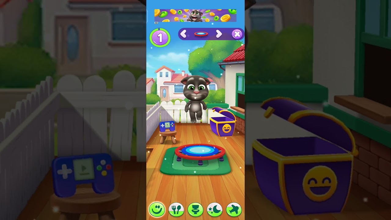 Talking Tom 2 😻 eating time 🥨 band attend bathroom 🚽 new Android game play 
