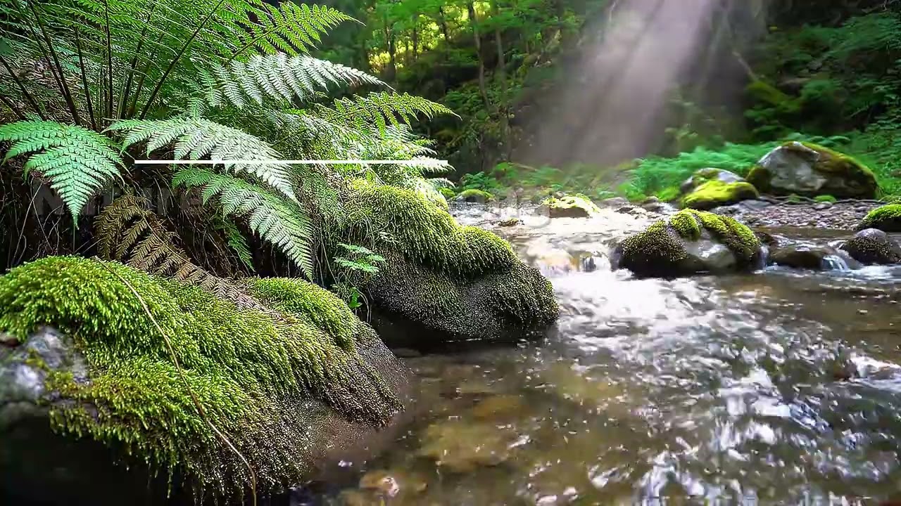 ASMR Lotus Pond Forest Stream | Jungle Water Flow | Sleep Relax Meditate | Real Shoot 1 Hour (4K)