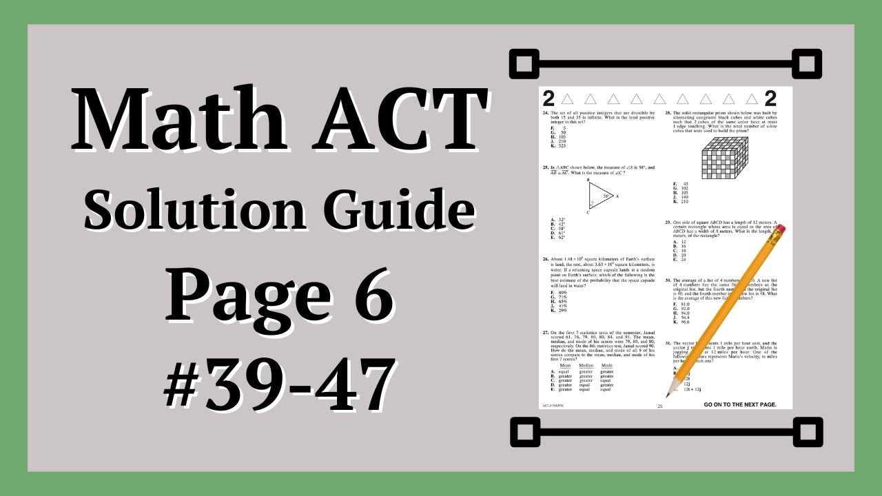 ACT Page 6   Worked Out Solutions