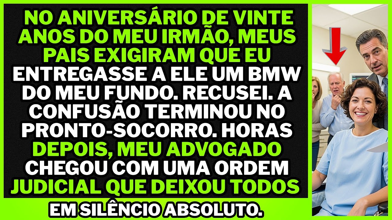 No aniversário de vinte anos do meu irmão, meus pais perguntaram do BMW; meu silêncio me levou...