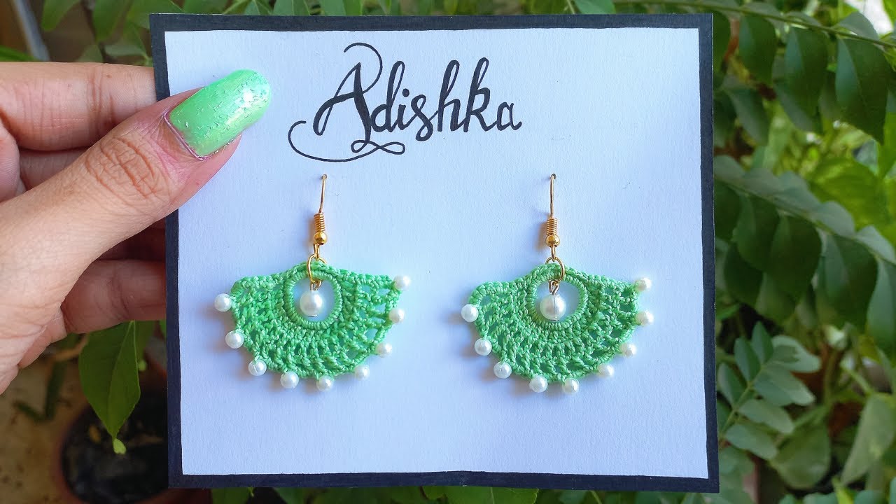 Beautiful Crochet Bead Earrings | Easy Step by Step Tutorial | How to make in JUST 10 MINS