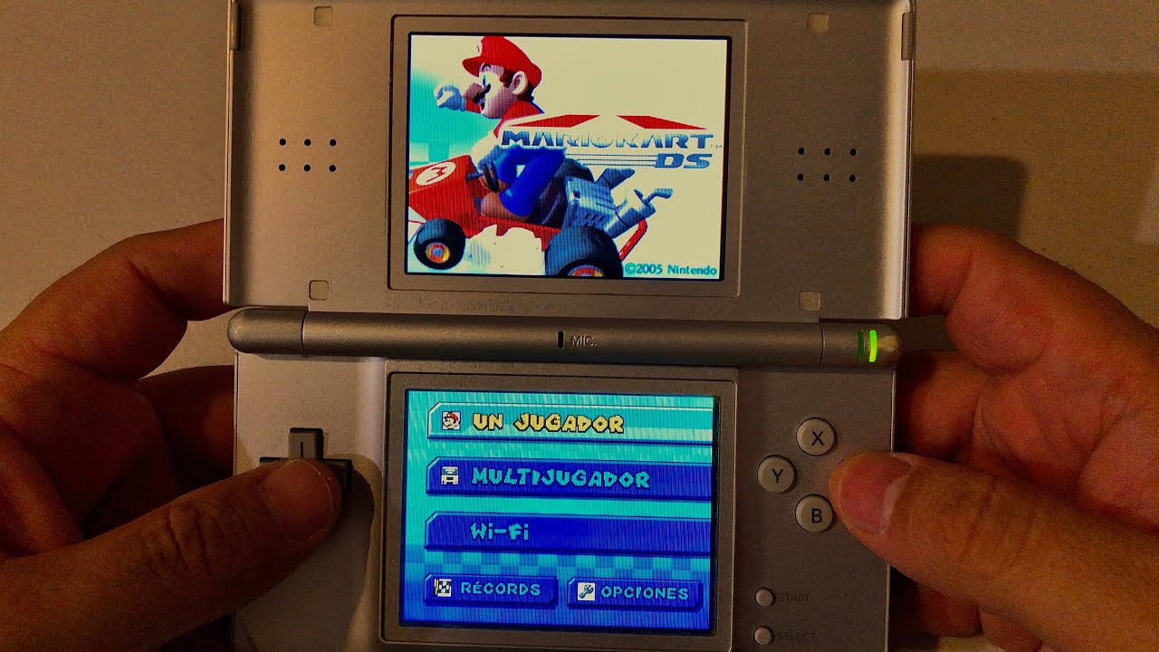 Mario Kart DS gameplay en Nintendo DS Lite