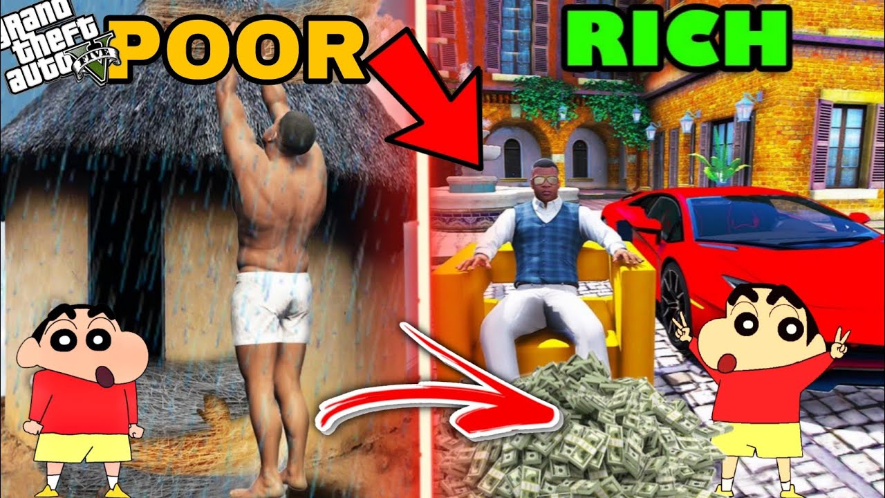 GTA5: franklin and shinchan গোরিব থেকে বরলোক হোলো ! In GTA v franklin and shinchan poor to rich !