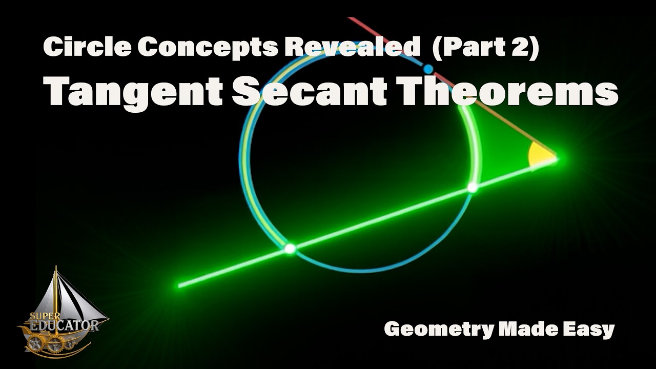 Tangent Secant Theorems Simply Explained  | Geometry