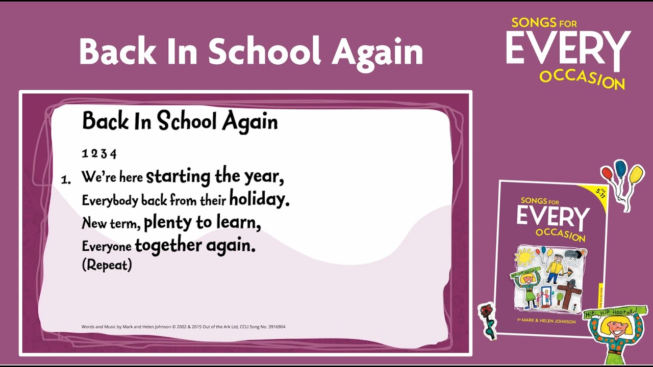 Back In School Again | Children's Songs For A New Term & Back To School | Out Of The Ark Music