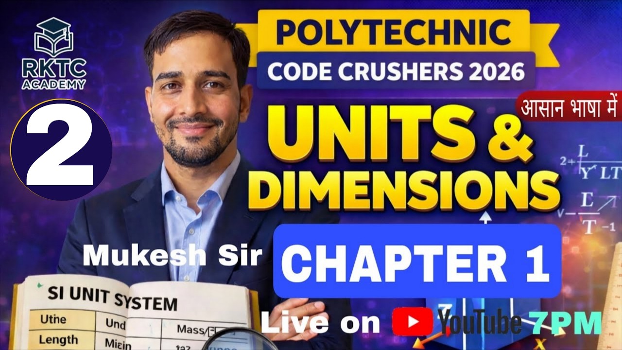 Units and Dimensions One Shot | Physics Chapter 01 | Polytechnic 2026 Complete Concept