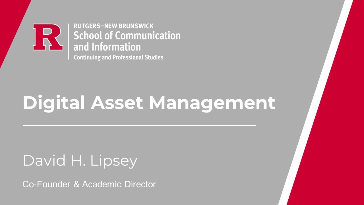 March 4, 2026, Online Info Session, CPS Digital Asset Management Certificate