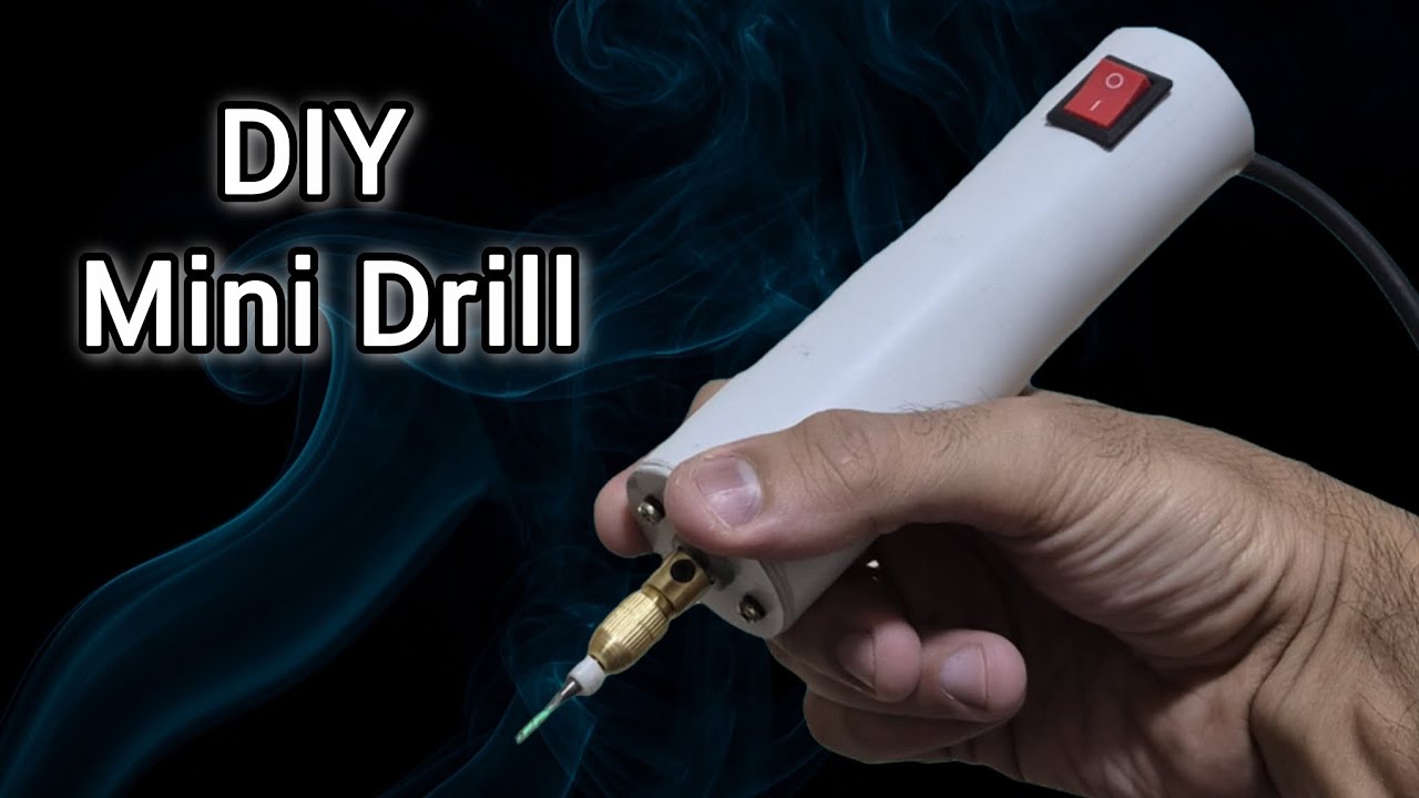 DIY Mini Dremel Drill | howtomake carvingtool | diytools | dcmotorproject | crafttool pvcprojects