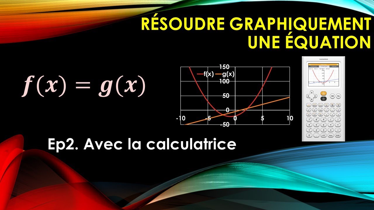 Résoudre graphiquement une équation - Ep2. Avec la calculatrice (NumWorks)