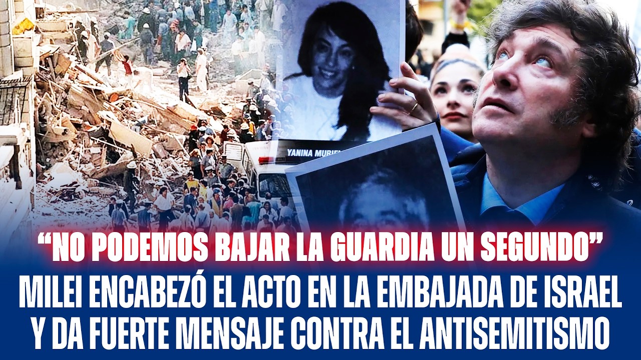 MILEI ENCABEZÓ EL ACTO EN LA EMBAJADA DE ISRAEL Y DA FUERTE MENSAJE SOBRE CONTRA EL ANTISEMITISMO