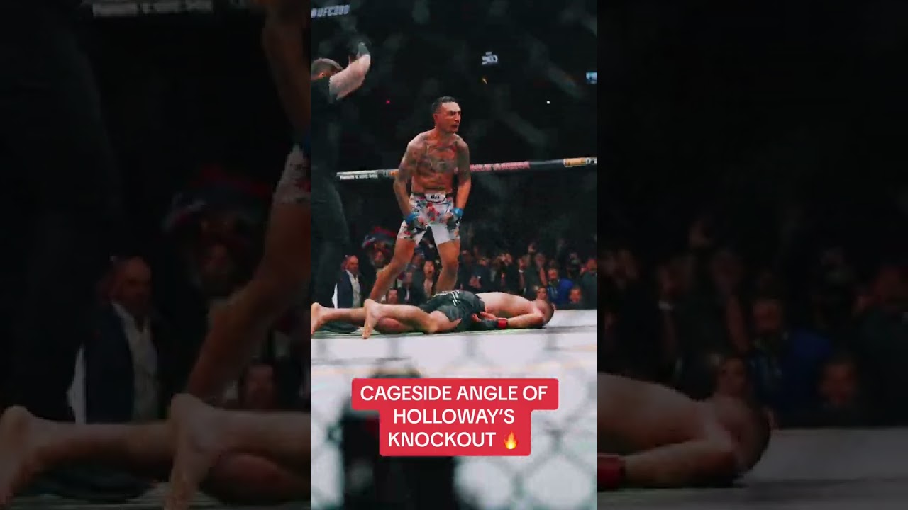 This view of Holloway&rsquo;s knockout 👀 #UFC300