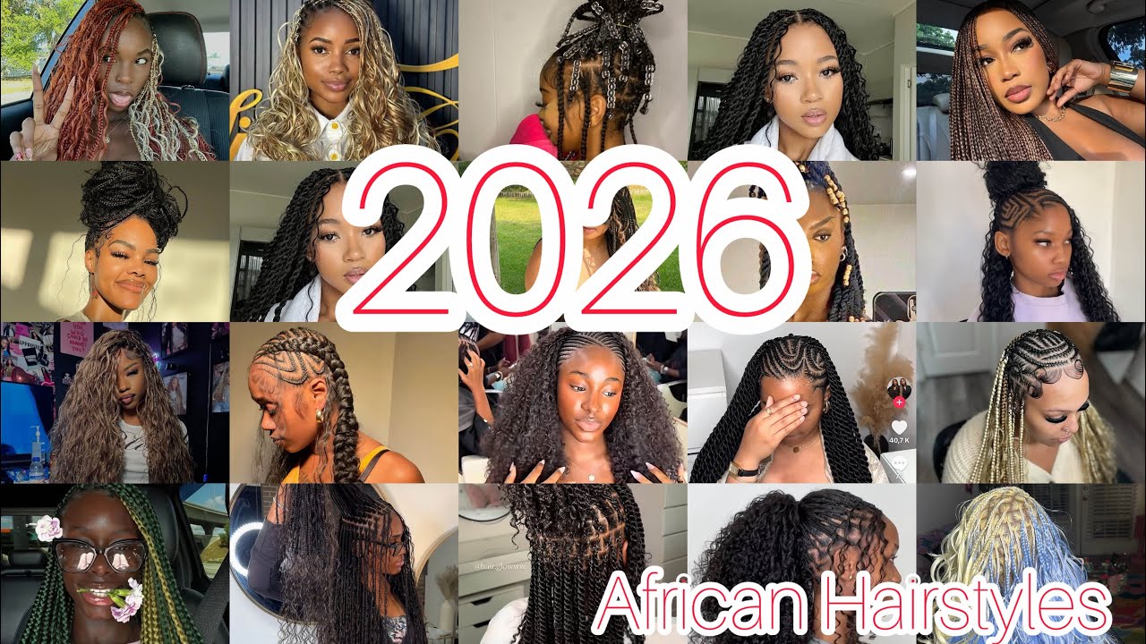 ‼️Новые и самые актуальные идеи причесок с африканскими косами 2026 года для всех чернокожих женщ...