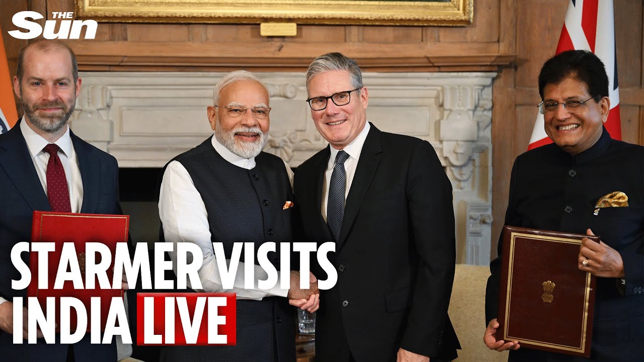 LIVE: Sir Keir Starmer visits film studios on the first day of a working visit to India