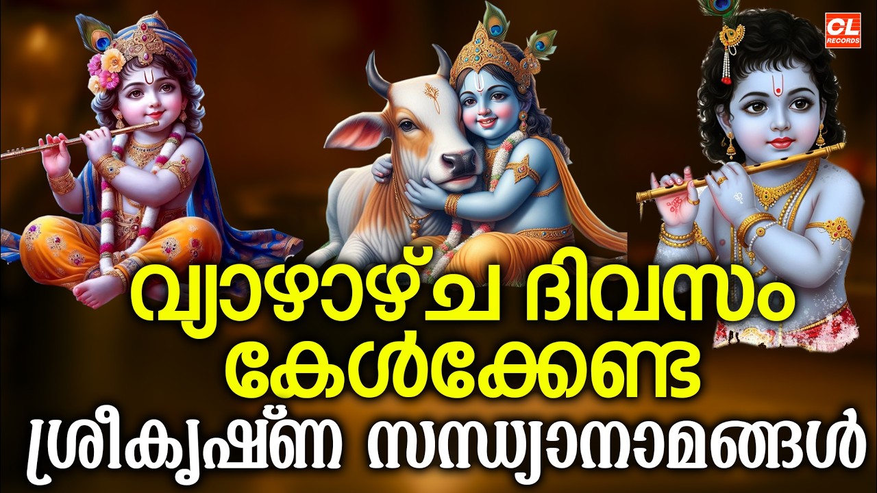 വ്യാഴാഴ്ച ദിവസം കേൾക്കേണ്ട ശ്രീകൃഷ്ണ സന്ധ്യാനാമങ്ങൾ | sreekrishna Sandhyanamam | Hindu devotional