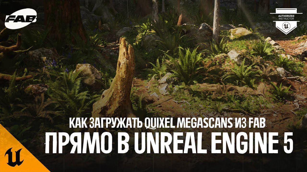 КАК ЗАГРУЖАТЬ QUIXEL MEGASCANS ИЗ FAB ПРЯМО В UNREAL ENGINE 5