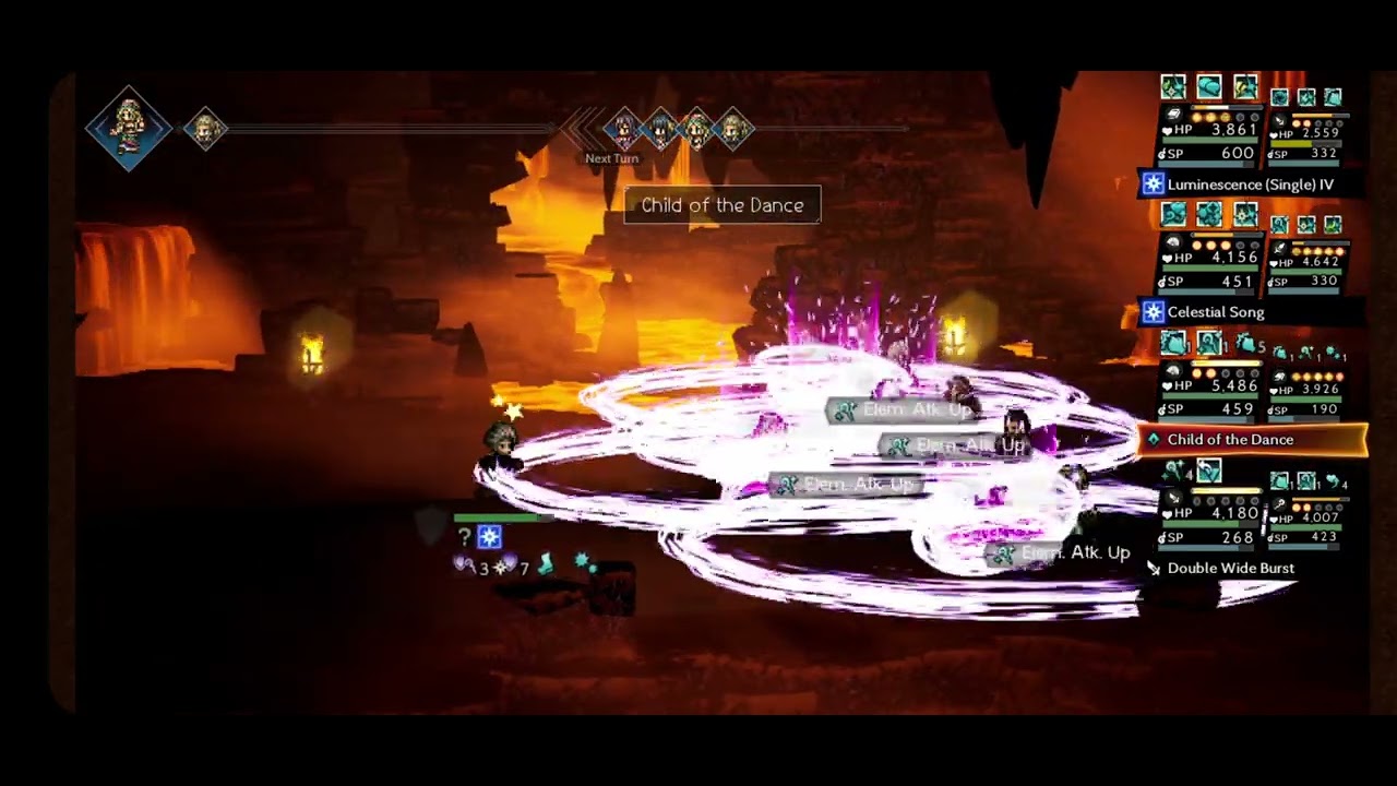 Octopath COTC Defeating Berecain level 100 NPC (paralysis and Odette RNG)