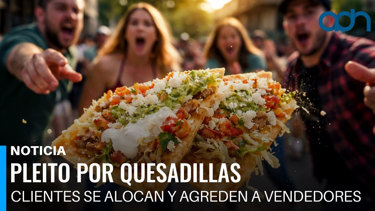 Y todo por unas quesadillas. Clientes se alocan y golpean a vendedores de quesadillas