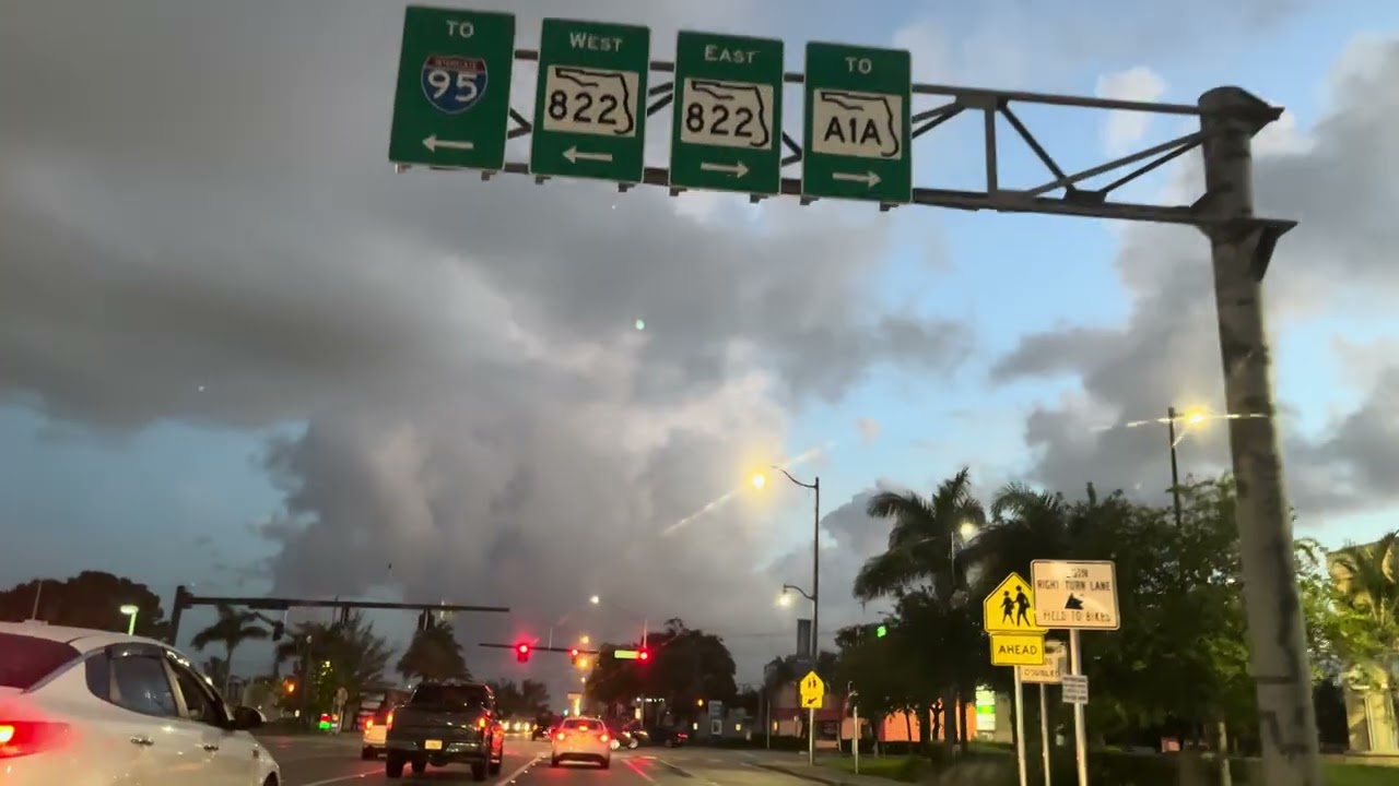 Driving in Hallandale Beach, FL on N Federal Highway to Atlantic Blvd in Pompano Beach, FL hoods.