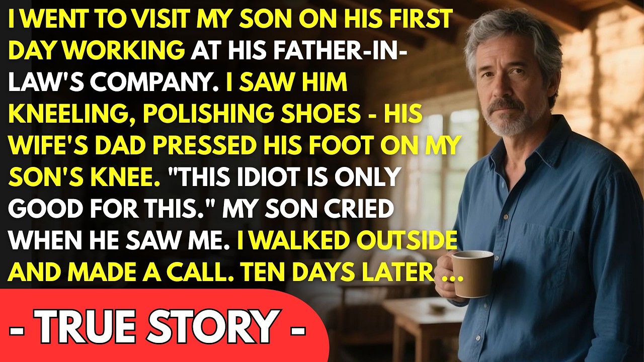 I Found My Son Polishing His Father In Law’s Shoes… He Laughed  “It’s All He’s Good For ” So I