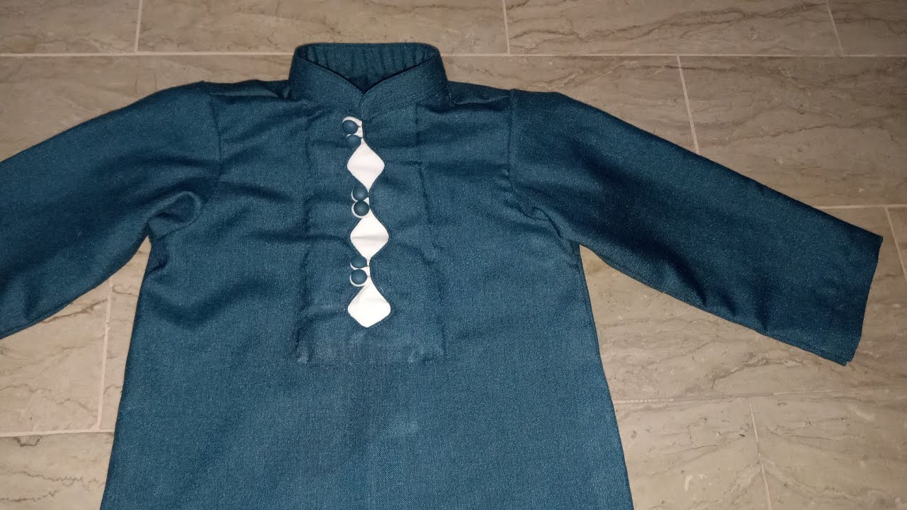 Baby boys Kurta design cutting and stitching|| Latest boys Kurta design with beautiful neck pati