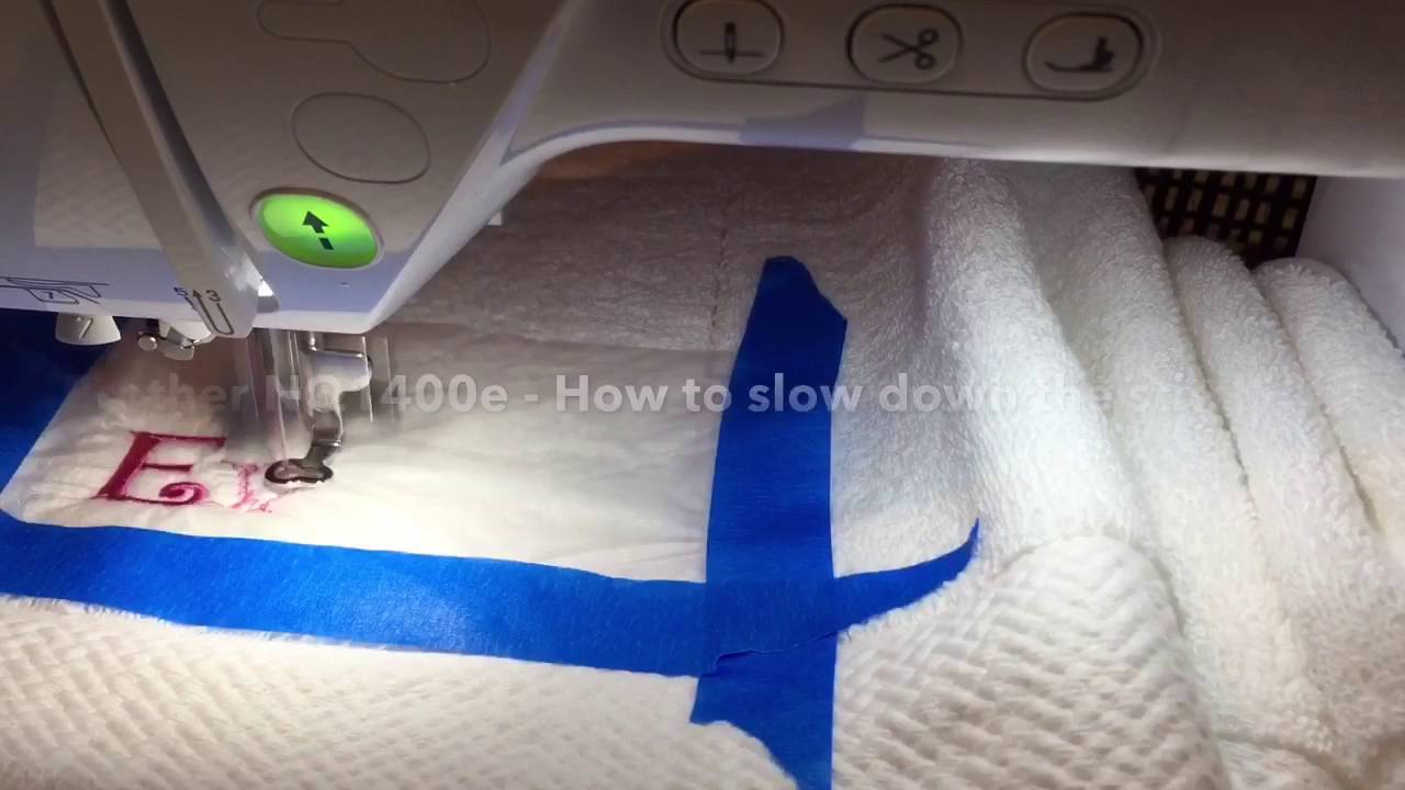Brother Nq1400e - how to adjust stitch speed