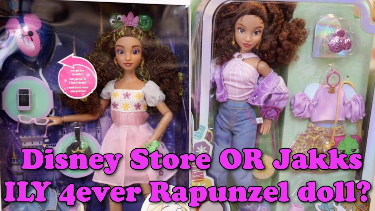 NEW Disney Rapunzel ILY 4ever Doll Comparison Disney Store or Jakks Pacific #dolls #disney #rapunzel