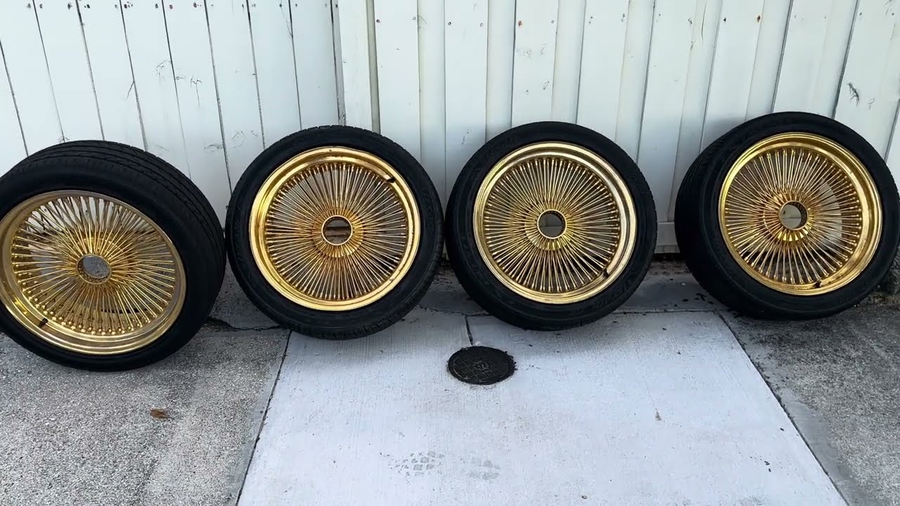 All gold Dayton wire wheels M&B