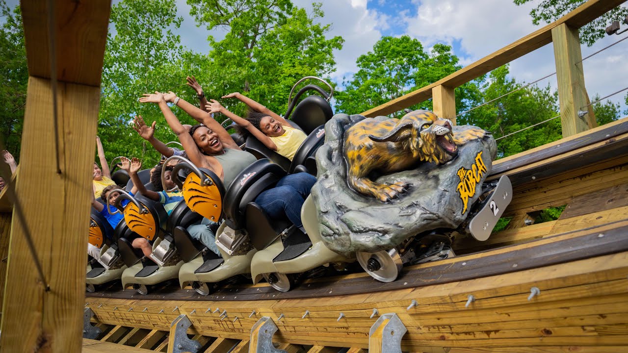The Bobcat Wooden Roller Coaster at Six Flags Great Escape