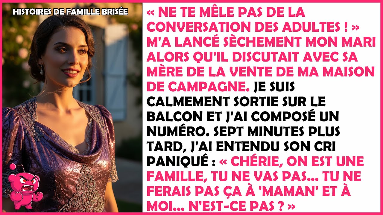 Mon mari m’a crié de rester à l’écart alors qu’il discutait de vendre ma maison de campagne.