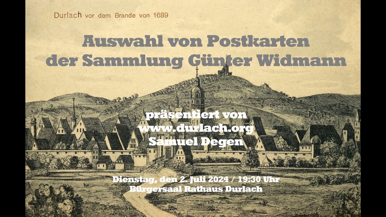 Samuel Degen von DURLACH.ORG präsentiert die Postkartensammlung von Günter Widmann