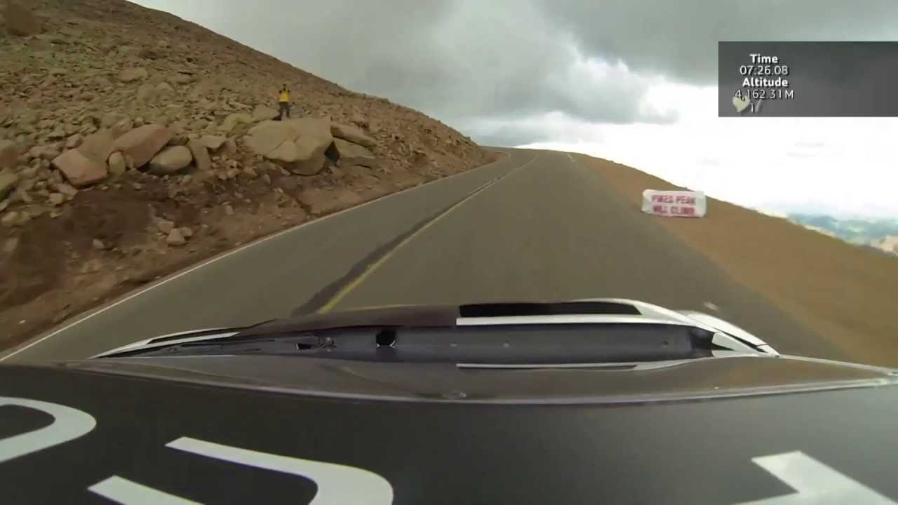 Sebastien Loeb 2013 Pikes Peak record climb in Peugeot 208 T16 (full run - RAW)