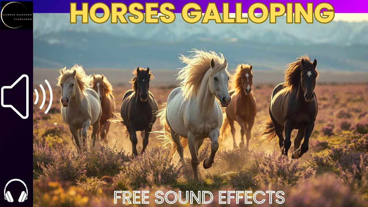 HORSES GALLOPING SOUND EFFECT 5 Sounds #horse #horsesounds #freesoundeffects #effettisonori #cavallo