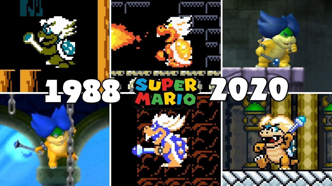 Evolution Of Ludwig Von Koopa Battles In 2D Super Mario Platform Games [1988-2020]