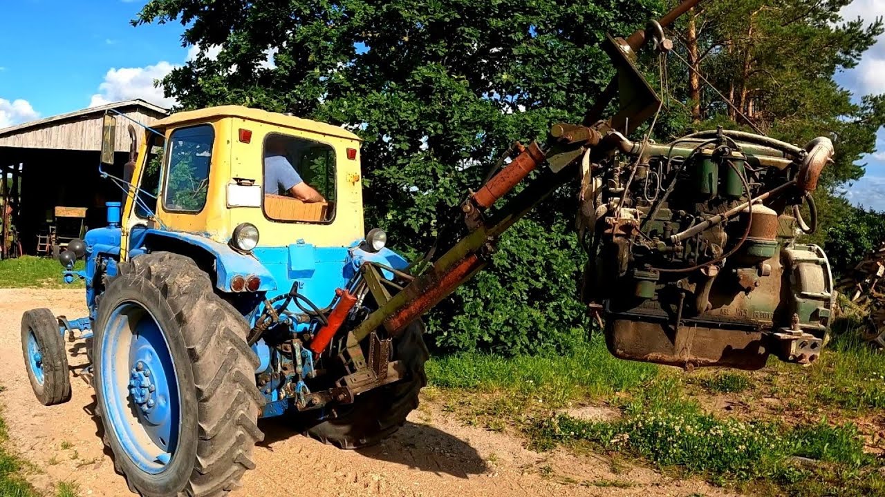 First start after 2 years sitting JUMZ Lift installation Moving the soviet SMD engine