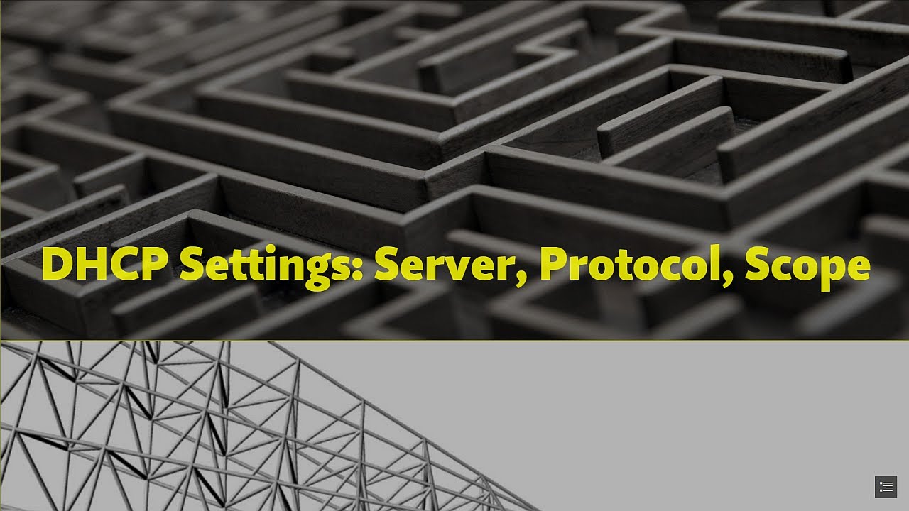 DHCP Properties and Options at the Server, Protocol and Scope Level
