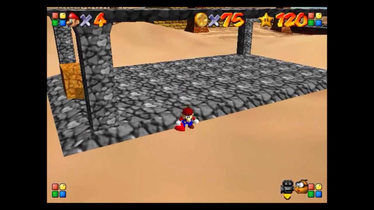 SM64 - Shifting Sand Land 100 Coins - 0x A Presses
