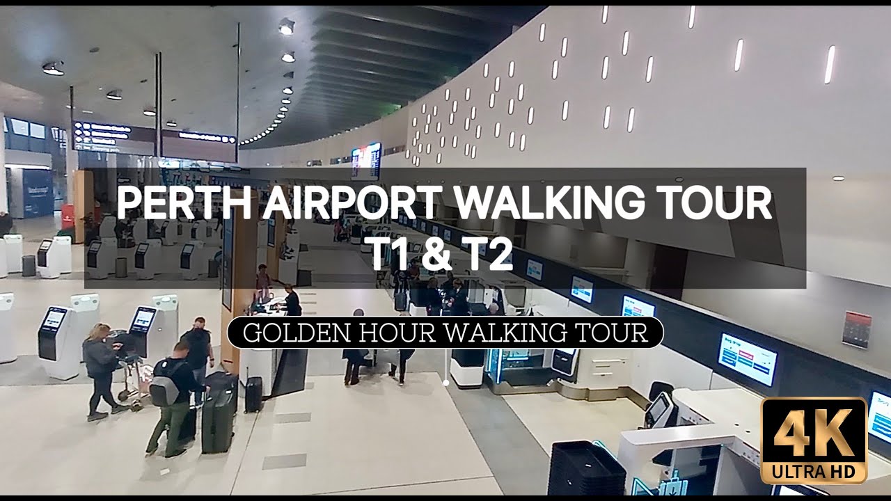 Perth airport golden hour walking tour | T1 and T2