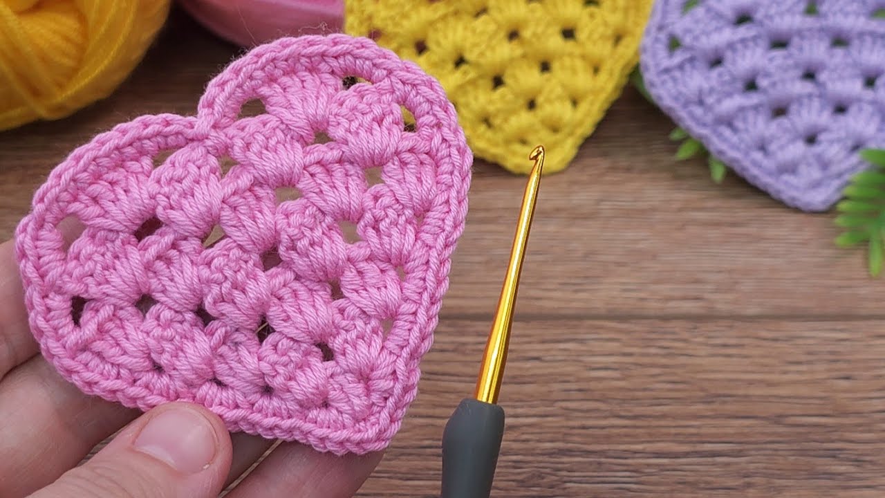 ♡~incredibly beautiful!!♡~ make a very easy crochet heart motif. You will love it #crochet