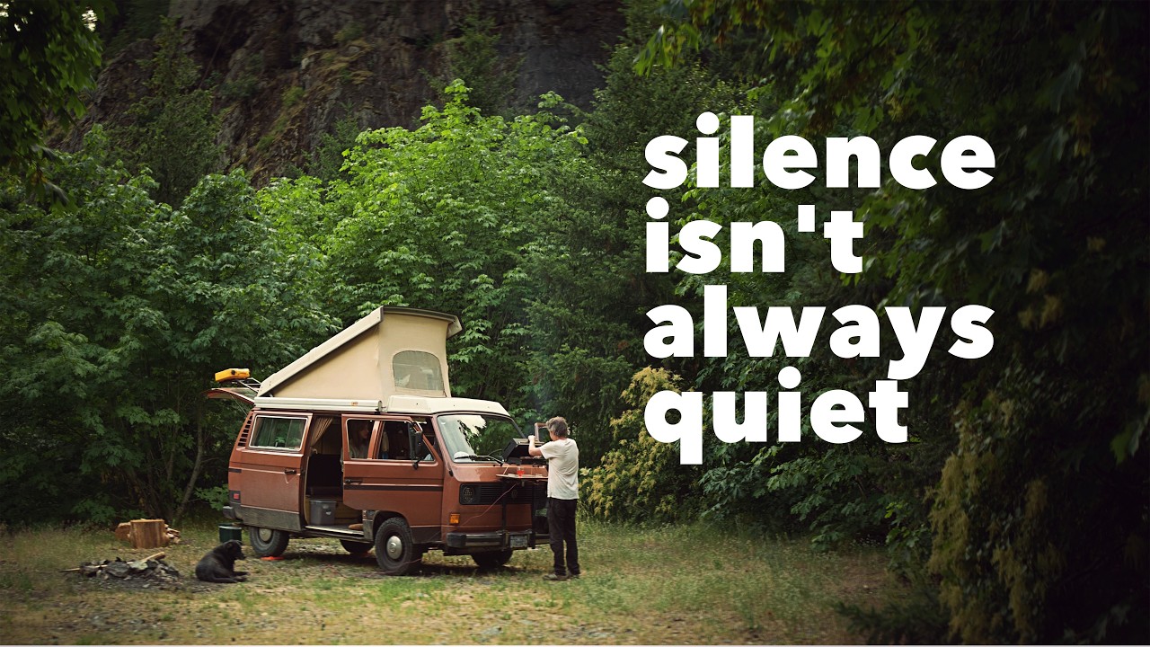 Camping Between a Roaring River & Passing Trains | ASMR | VW Vanagon Westfalia | Fraser Canyon, BC