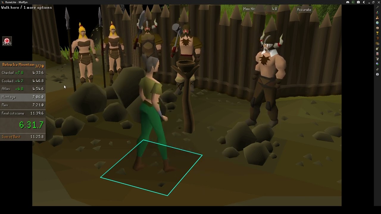 (old route) Below Ice Mountain in 11:36.0