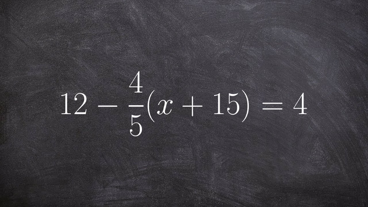 How to solve a multi step equation using distributive property