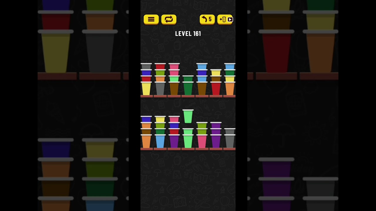 Cup sort puzzle level 161