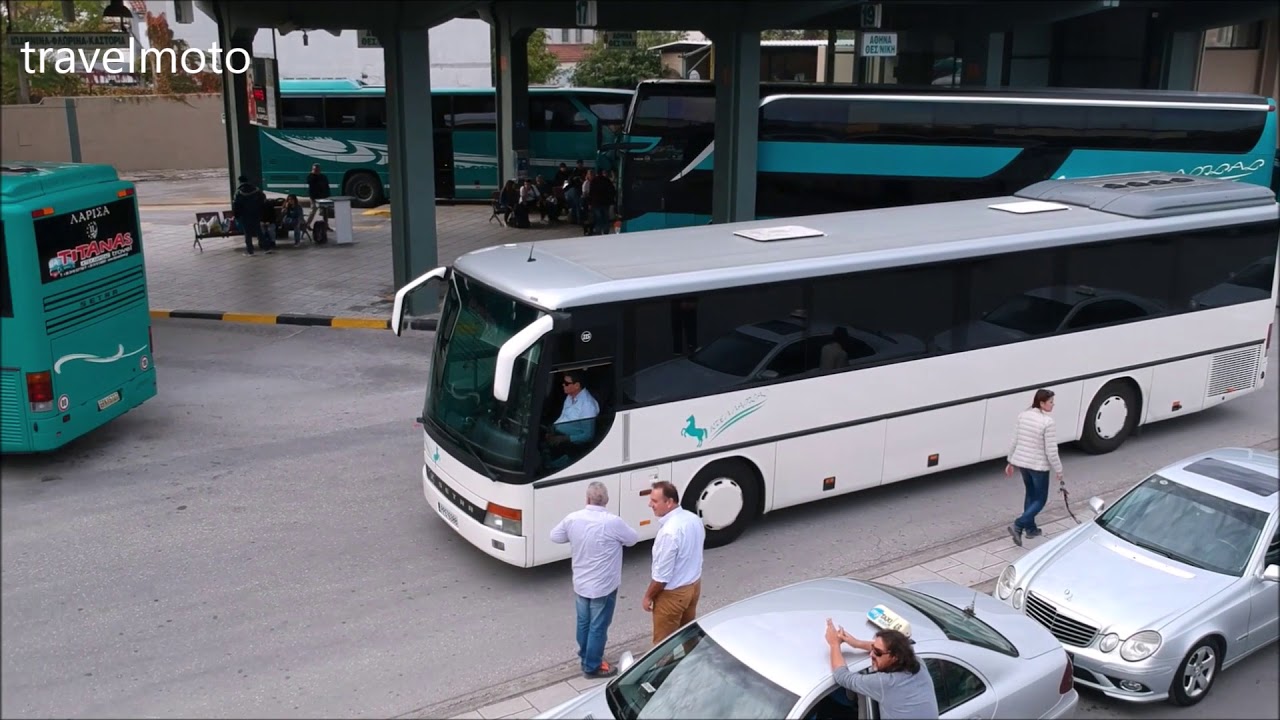 ΚΤΕΛ Λάρισας - Drone DJI spark video test (bus station Greece)